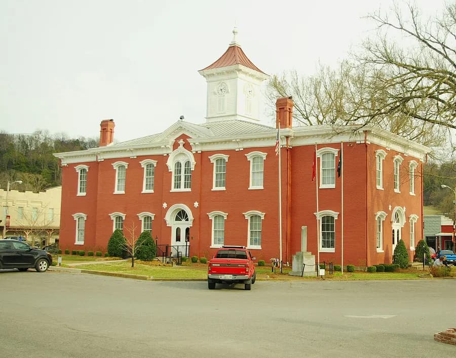 Moore County Courthouse in Lynchburg, Moore County, Tennessee