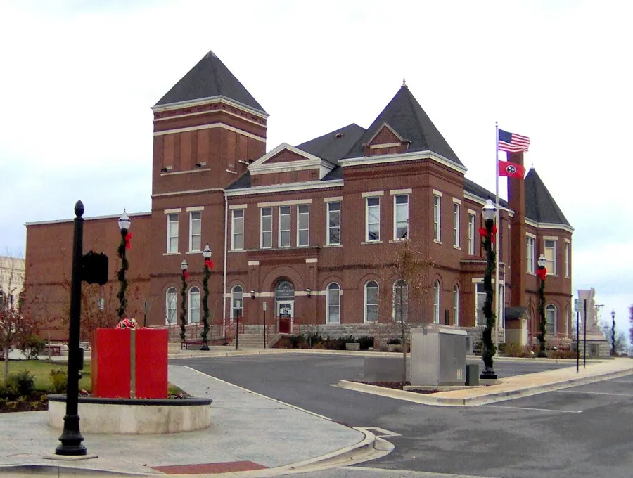 The Warren County Courthouse in McMinnville, Warren County, Tennessee